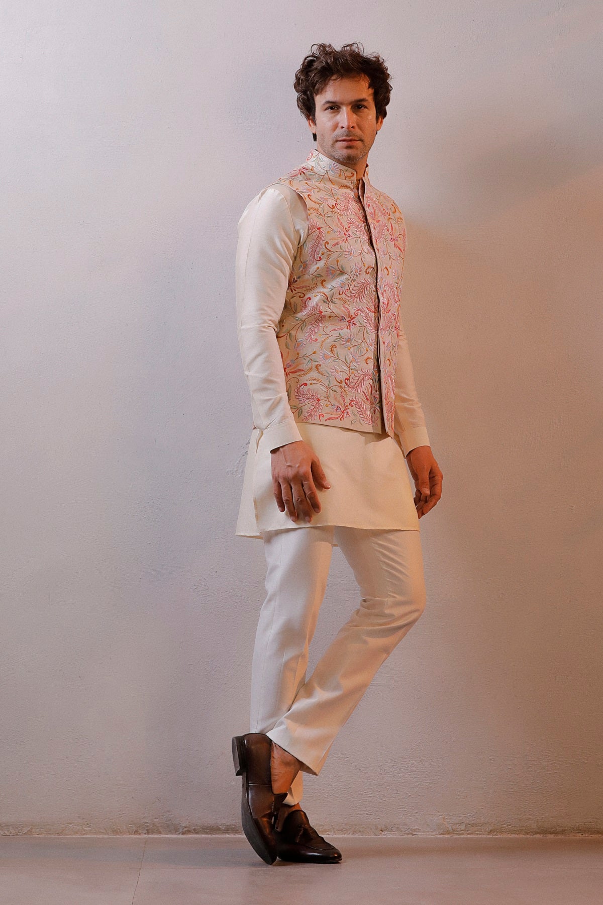 IVORY JACKET KURTA SET
