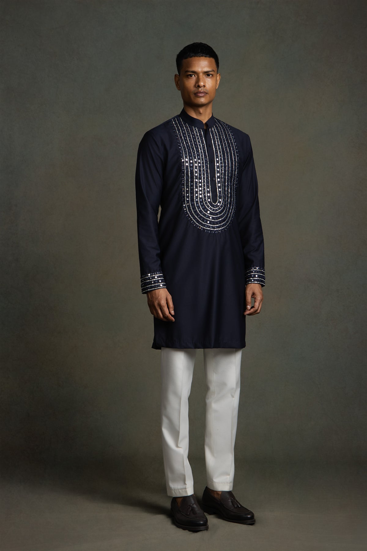 MIRROR EMBROIDERY KURTA SET