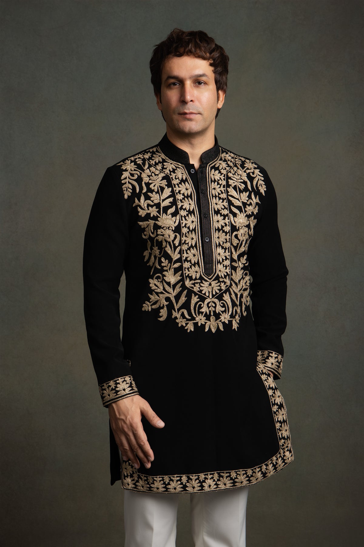 GOLDEN THREAD EMBROIDERY KURTA SET