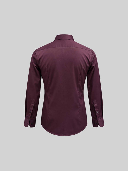 Cotton Satin Shirt with Thread Embroidery