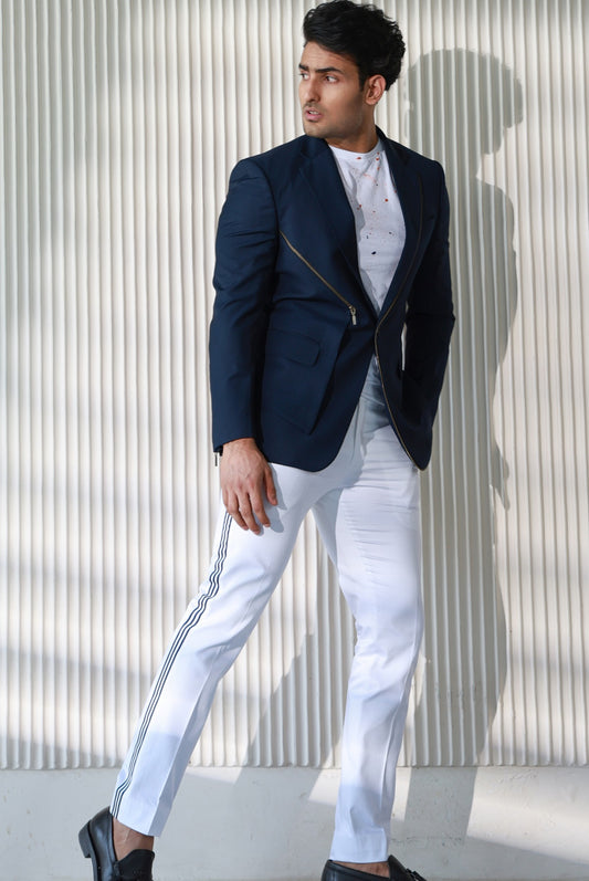 BLUE ZIPPER SUIT