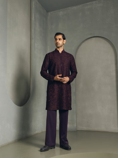 SILK THREAD EMBROIDERY KURTA PANT SET