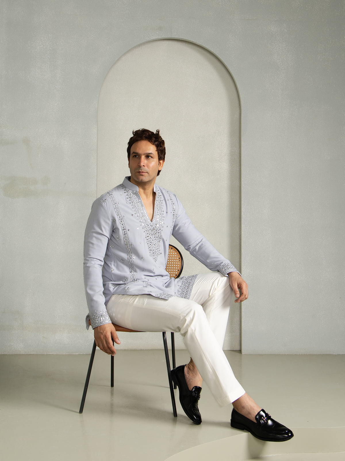 MIRROR WORK EMBROIDERY KURTA PANT SET