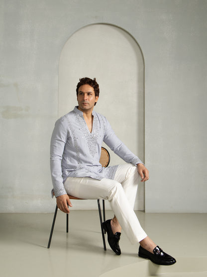 MIRROR WORK EMBROIDERY KURTA PANT SET