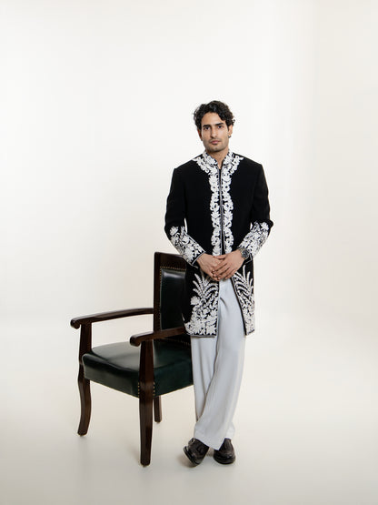 GLASS CUT EMBROIDERY WITH SILK THREAD WORKINDO WESTERN SET
