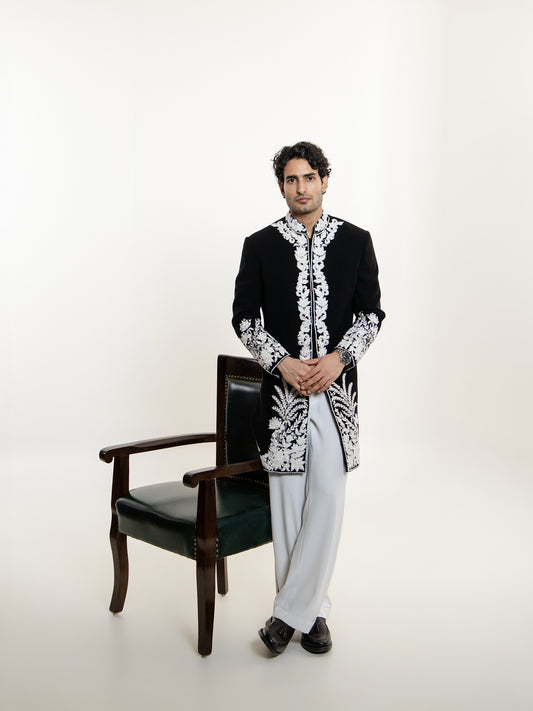 GLASS CUT EMBROIDERY WITH SILK THREAD WORKINDO WESTERN SET