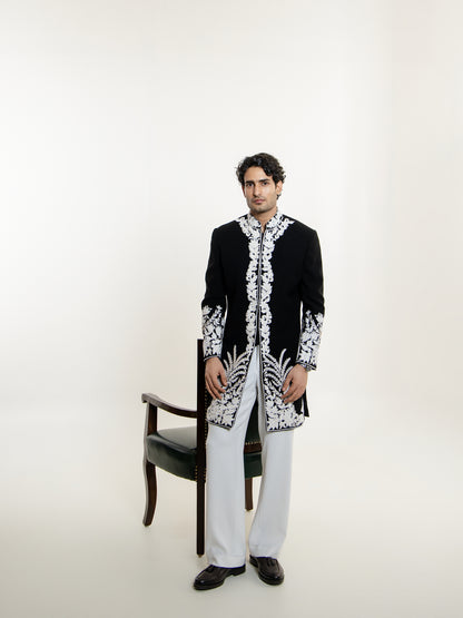 GLASS CUT EMBROIDERY WITH SILK THREAD WORKINDO WESTERN SET