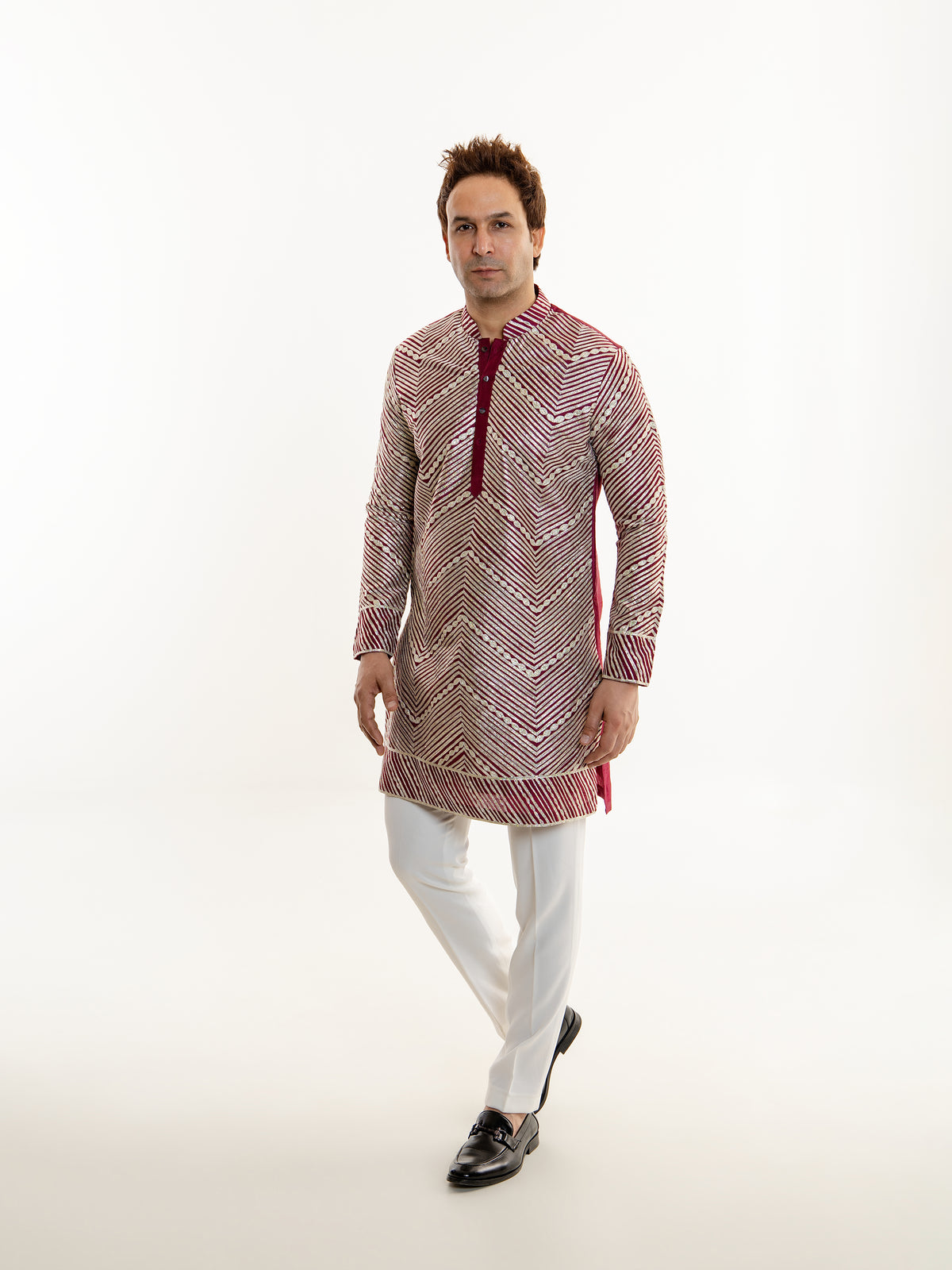 GOLDEN GOTTA  WORK KURTA PANT SET