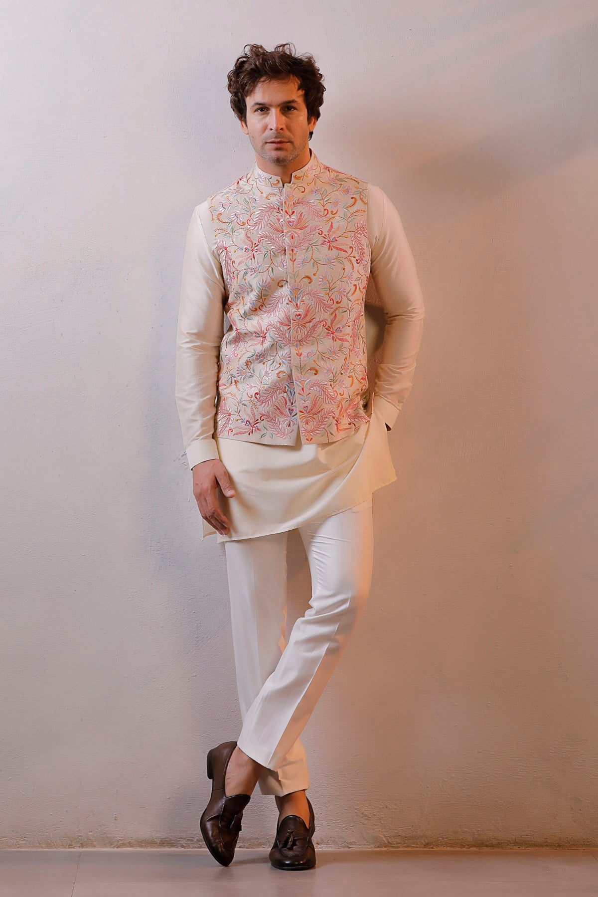 IVORY JACKET KURTA SET