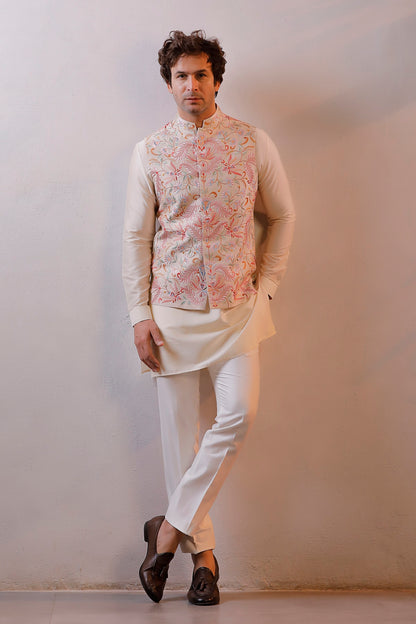 IVORY JACKET KURTA SET