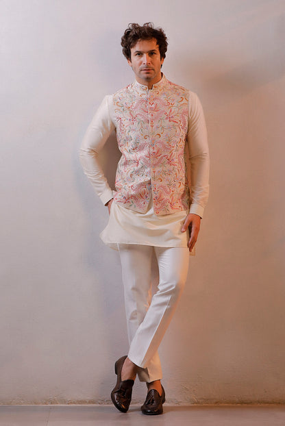 IVORY JACKET KURTA SET