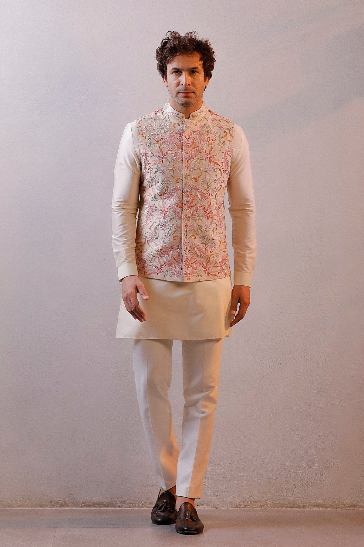 IVORY JACKET KURTA SET