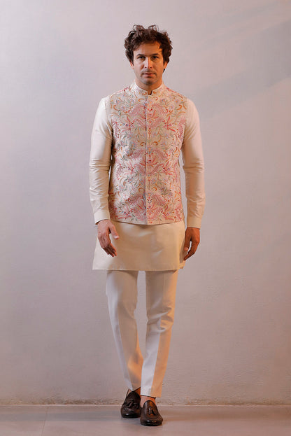 IVORY JACKET KURTA SET