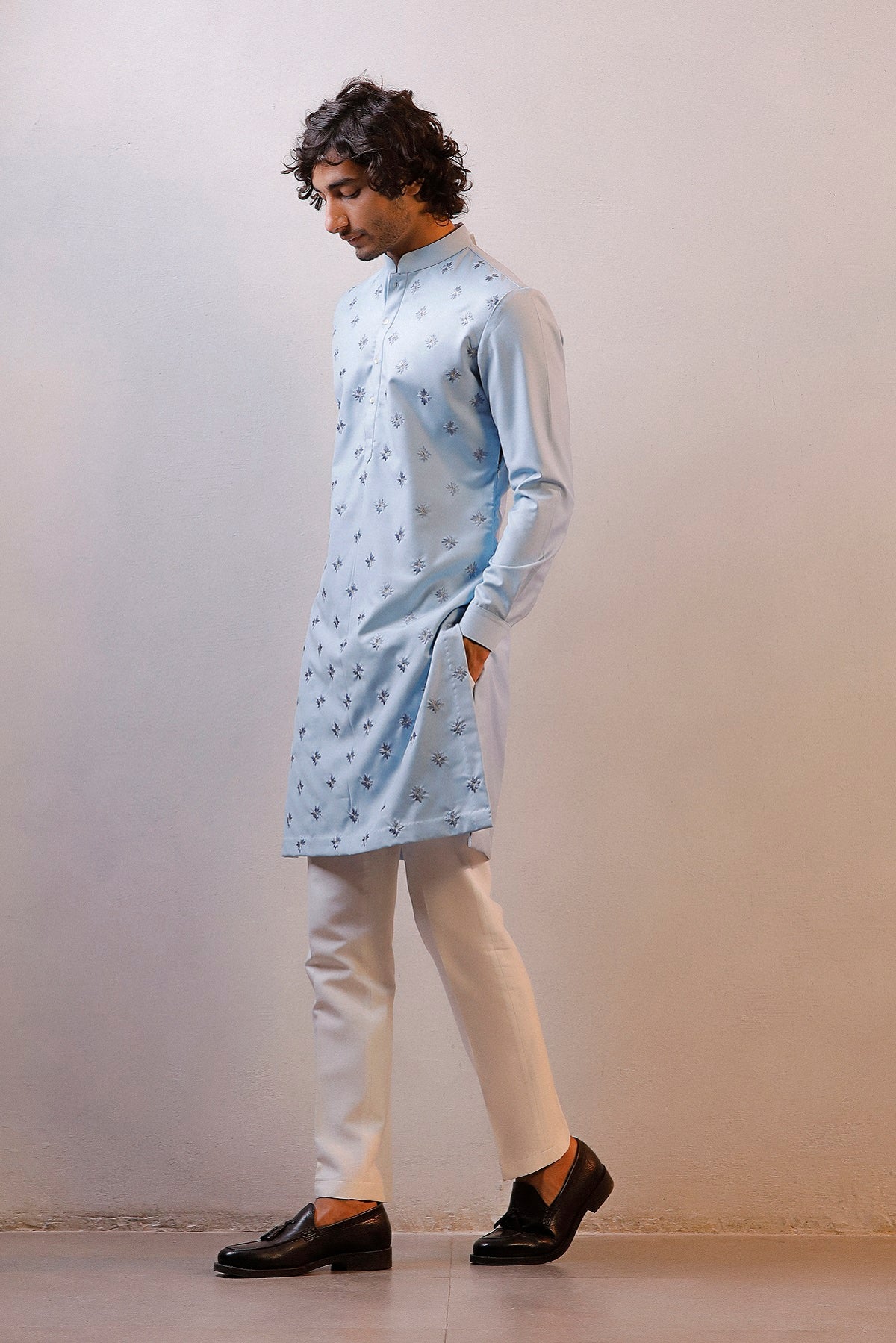 POWDER BLUE KURTA SET