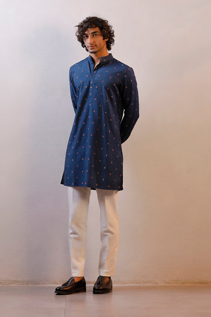 BLUE PRINTED KURTA SET