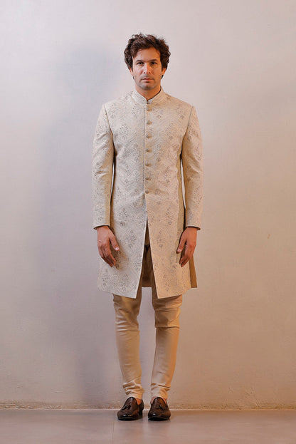 GOLDEN HAND EMBORIDERED SHERWANI SET