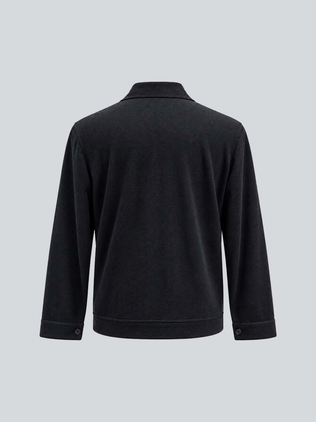 Navy Corduroy Embroidered Jacket