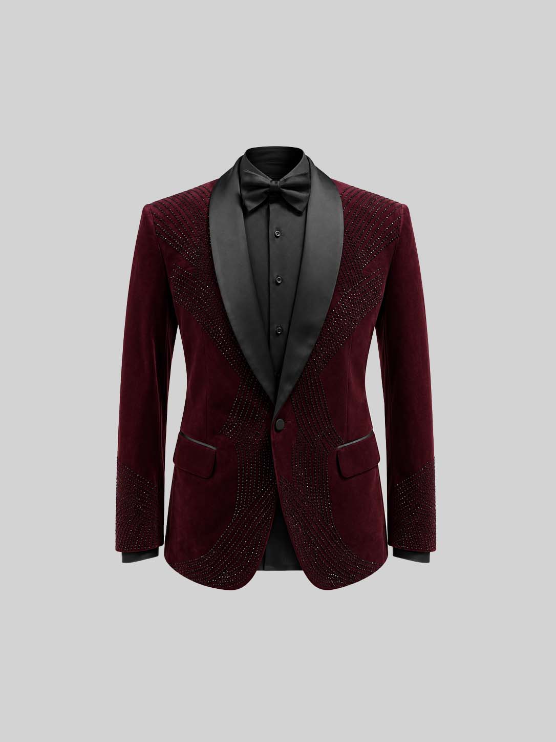 WINE RED SHAWL LAPEL TUXEDO