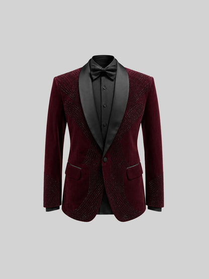 WINE RED SHAWL LAPEL TUXEDO