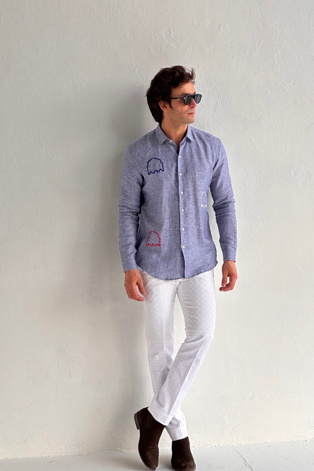 COTTON SHIRT WITH MOTIFS