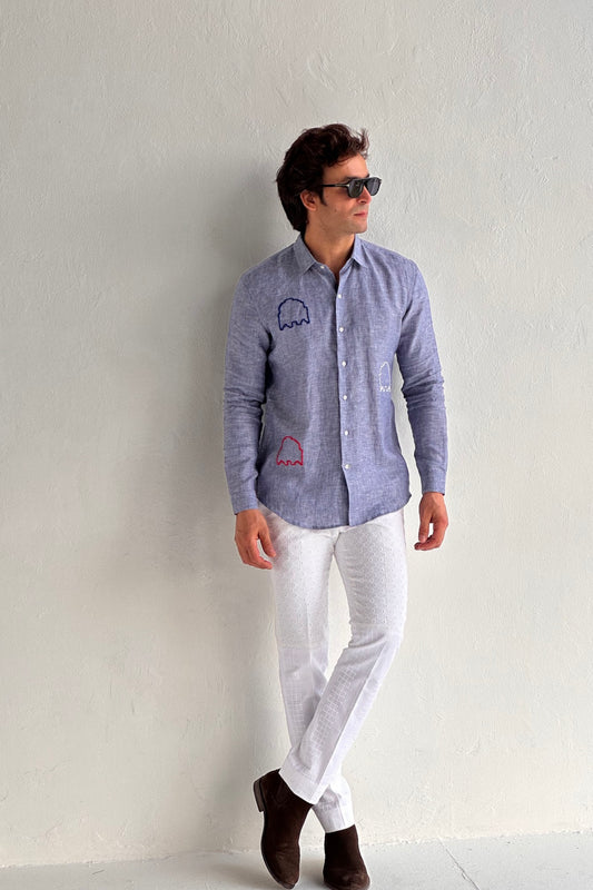 COTTON SHIRT WITH MOTIFS