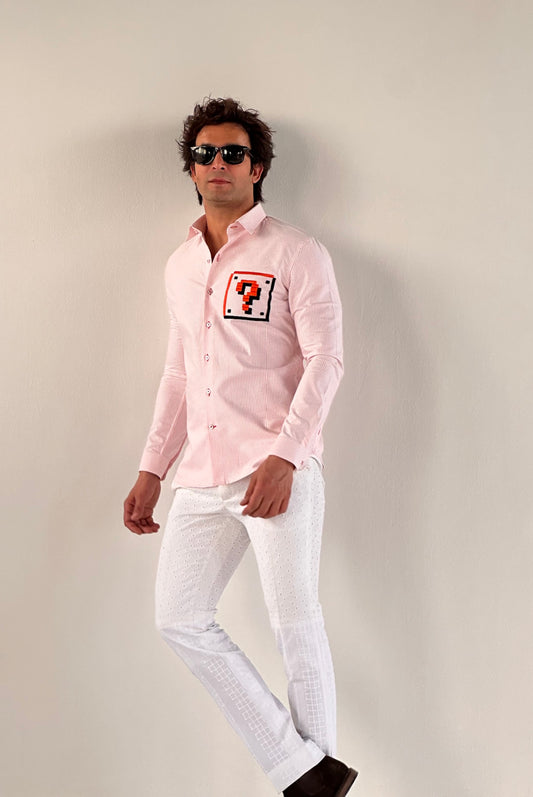 COTTON SHIRT WITH SINGLE MOTIF