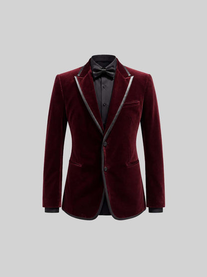 WINE SILK VELVET TUXEDO