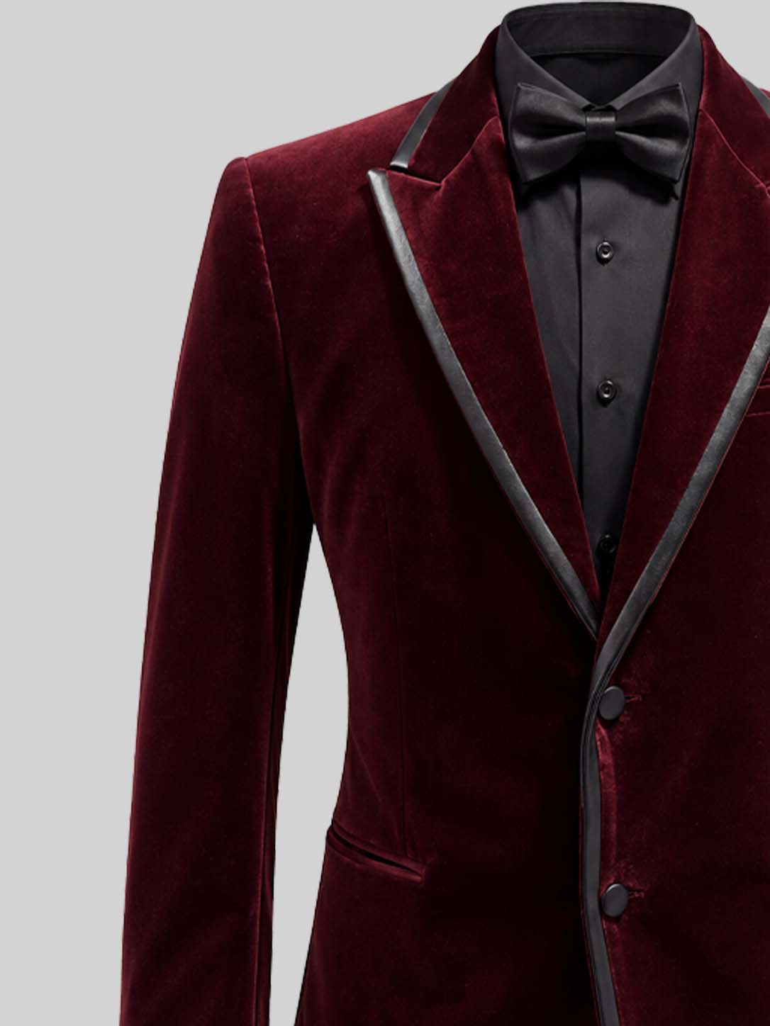 WINE SILK VELVET TUXEDO