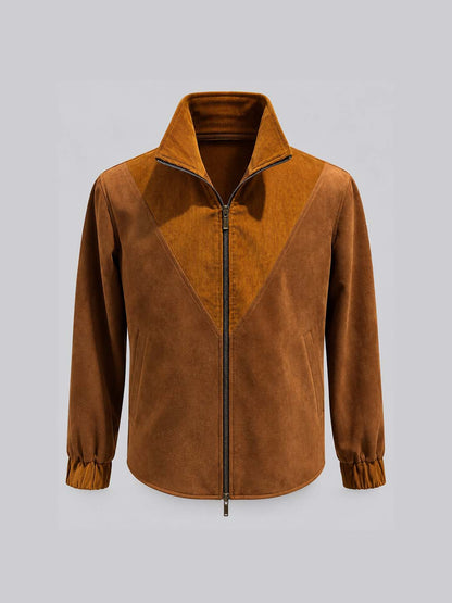 Mustard Velvet Zip Jacket
