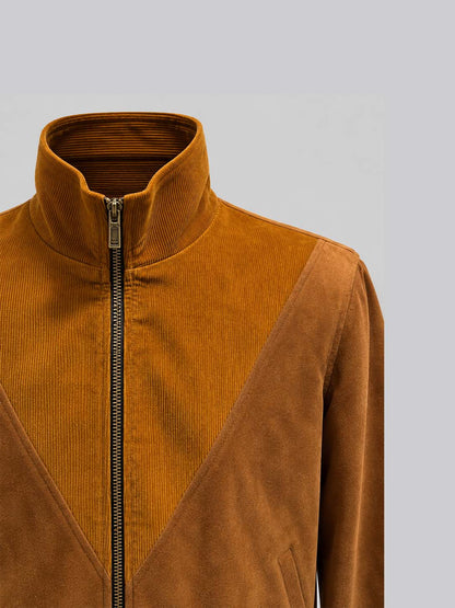Mustard Velvet Zip Jacket