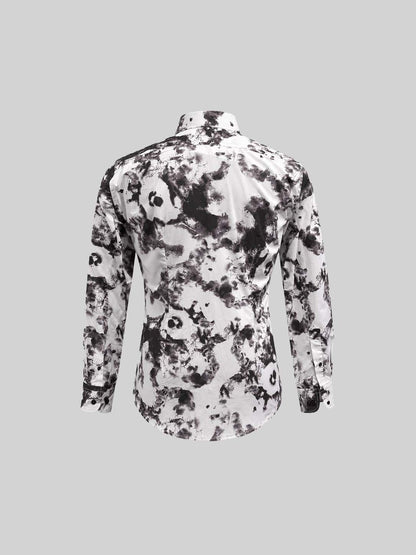 ABSTRACT PRINT COTTON SHIRT