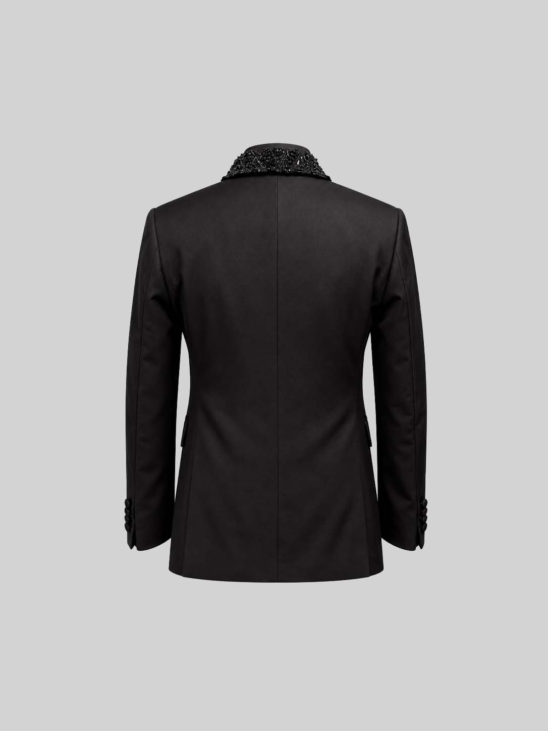 BLACK SHAWL EMBROIDERY TUXEDO