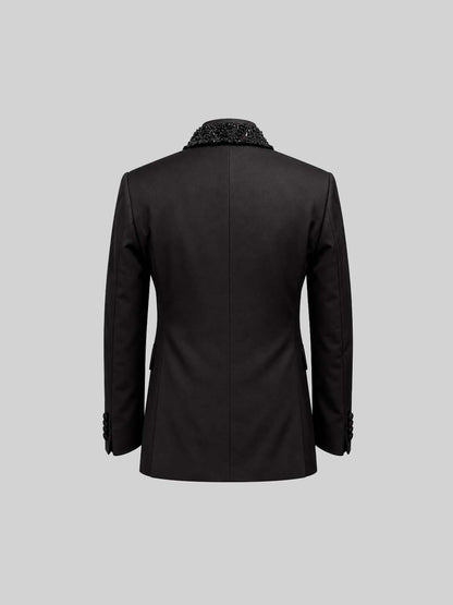 BLACK SHAWL EMBROIDERY TUXEDO