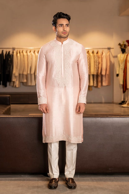 ROSE PINK EMBROIDERY KURTA SET