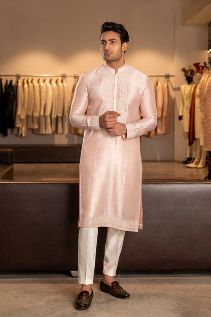 ROSE PINK EMBROIDERY KURTA SET